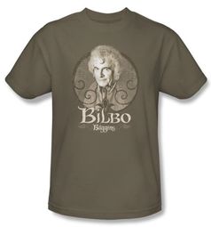 The Lord Of The Rings T-Shirt Bilbo Baggins Safari Green Tee Shirt