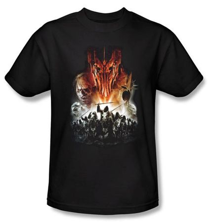 The Lord Of The Rings T-Shirt Evil Rising Adult Black Tee Shirt