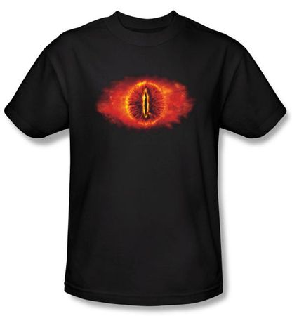 The Lord Of The Rings T-Shirt Eye Of Sauron Adult Black Tee Shirt