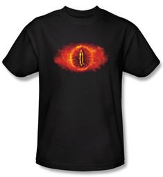 The Lord Of The Rings T-Shirt Eye Of Sauron Adult Black Tee Shirt