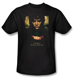 The Lord Of The Rings T-Shirt Frodo One Ring Adult Black Tee Shirt