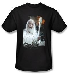 The Lord Of The Rings T-Shirt Gandalf Adult Black Tee Shirt