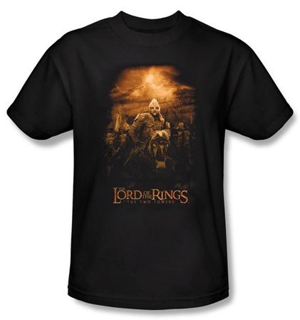 The Lord Of The Rings T-Shirt Riders Of Rohan Adult Black Tee Shirt
