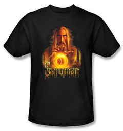The Lord Of The Rings T-Shirt Saruman Adult Black Tee Shirt
