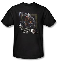 The Lord Of The Rings T-Shirt The Best Dwarf Adult Black Tee Shirt
