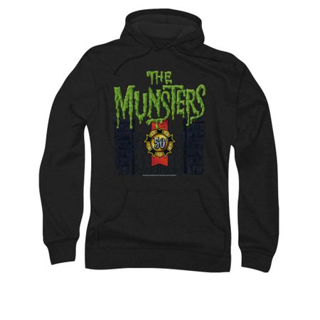 The Munsters Hoodie 50 Years Logo Black Sweatshirt T-Shirt