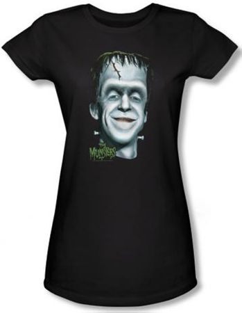 The Munsters Juniors T-shirt Hermans Head Black Tee Shirt