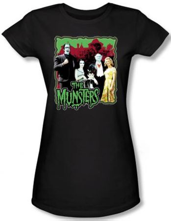The Munsters Juniors T-shirt Normal Family Black Tee Shirt