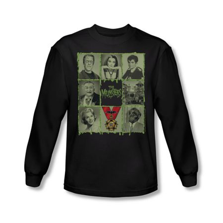 The Munsters Shirt Blocks Long Sleeve Black T-Shirt