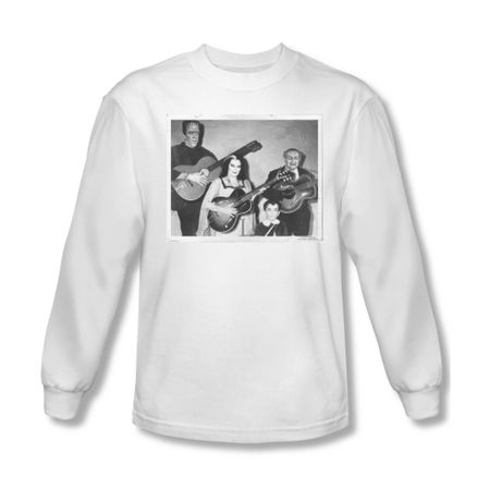 The Munsters Shirt Guitar Long Sleeve White T-Shirt