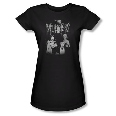 The Munsters Shirt Juniors Family Portrait Black T-Shirt