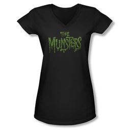 The Munsters Shirt Juniors V Neck Slime Black T-Shirt The Munsters Shirt Juniors V Neck Slime Black T-Shirt