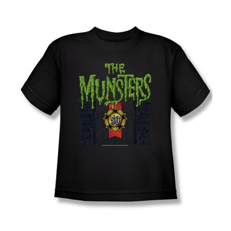 The Munsters Shirt Kids 50 Years Logo Black Youth T-Shirt