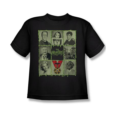 The Munsters Shirt Kids Blocks Black Youth T-Shirt