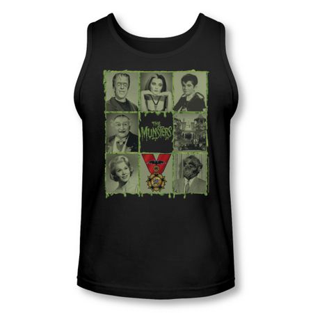 The Munsters Shirt Tank Top Blocks Black Tanktop