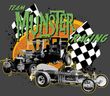 The Munsters T-shirt Team Munster Adult Charcoal Gray Tee Shirt