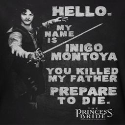 The Princess Bride Hello My Name Is Shirts