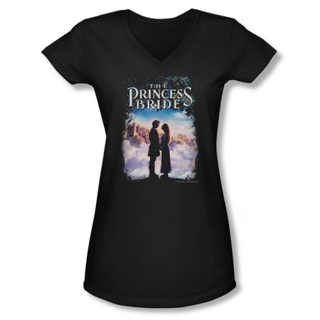 The Princess Bride Shirt Juniors V Neck Storybook Love Black Tee T-Shirt