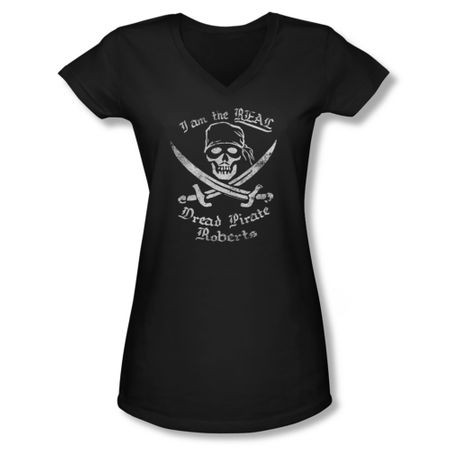 The Princess Bride Shirt Juniors V Neck The Real Dpr Black Tee T-Shirt