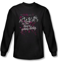 The Real L Word Shirt Dirty Black Long Sleeve T-Shirt Tee