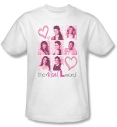 The Real L Word Shirt Hearts Adult White T-Shirt Tee