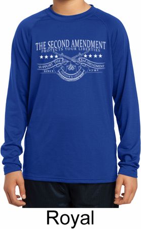 The Second Amendment Kids Dry Wicking Long Sleeve Shirt
