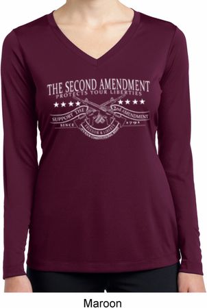 The Second Amendment Ladies Dry Wicking Long Sleeve Shirt