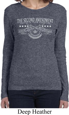 The Second Amendment Ladies Long Sleeve Shirt