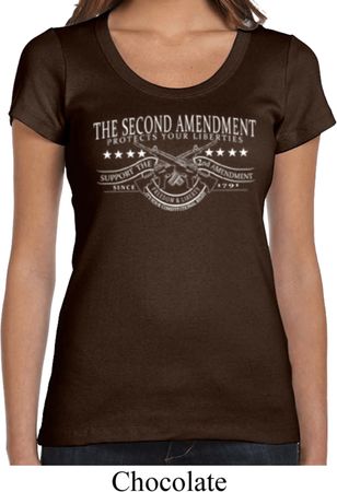 The Second Amendment Ladies Scoop Neck Shirt