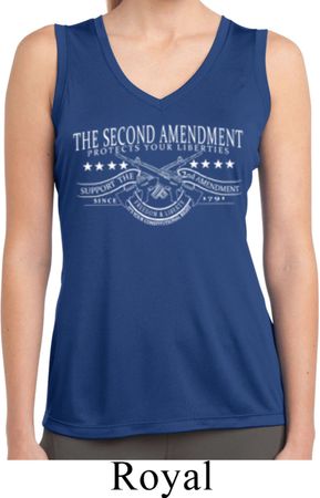 The Second Amendment Ladies Sleeveless Moisture Wicking Shirt