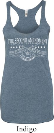 The Second Amendment Ladies Tri Blend Racerback Tank Top