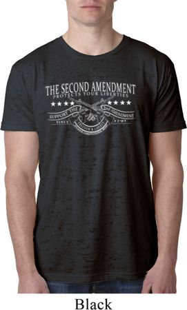The Second Amendment Mens Burnout Shirt