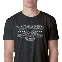 The Second Amendment Mens Burnout Shirt The Second Amendment Mens Burnout Shirt