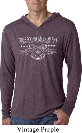 The Second Amendment Mens Lightweight Hooded Shirt