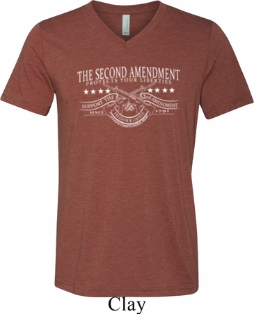 The Second Amendment Mens Tri Blend V-neck Shirt