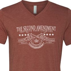 The Second Amendment Mens Tri Blend V-neck Shirt The Second Amendment Mens Tri Blend V-neck Shirt