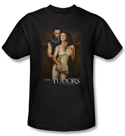 The Tudors Shirt Spilt Wine Adult Black T-Shirt Tee