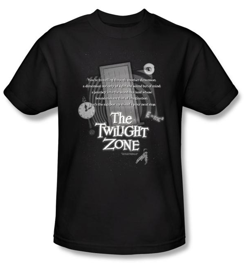The Twilight Zone TShirt Monologue Adult Black Twilight Zone T