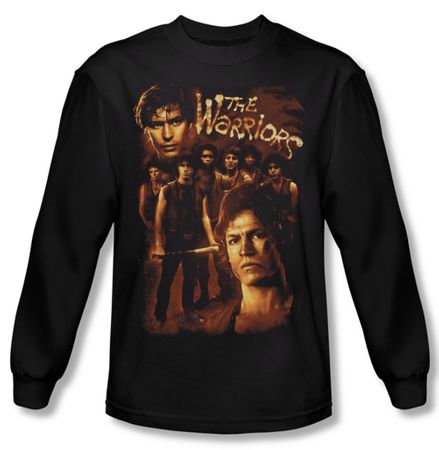 The Warriors Shirt 9 Warriors Long Sleeve Black Tee T-Shirt