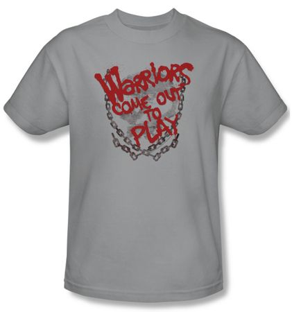 The Warriors Shirt Come Out And Play Adult Silver Tee T-Shirt