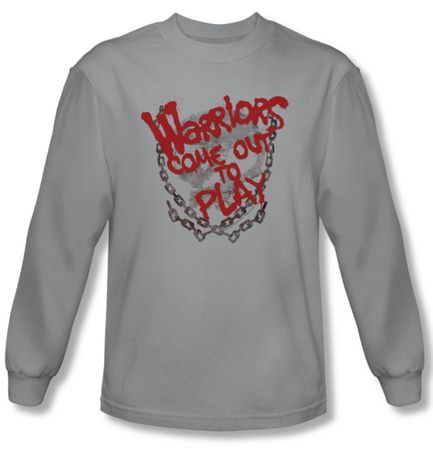 The Warriors Shirt Come Out And Play Long Sleeve Silver Tee T-Shirt