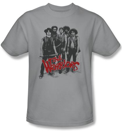 The Warriors Shirt Gang Adult Silver Tee T-Shirt