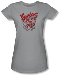 The Warriors Shirt Juniors Come Out And Play Silver Tee T-Shirt