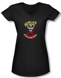 The Warriors Shirt Juniors V Neck The Rogues Black Tee T-Shirt