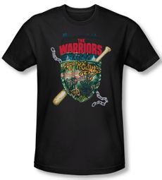 The Warriors Shirt Shield Adult Black Tee T-Shirt