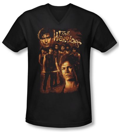 The Warriors Shirt Slim Fit V Neck 9 Warriors Black Tee T-Shirt