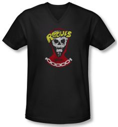 The Warriors Shirt Slim Fit V Neck The Rogues Black Tee T-Shirt