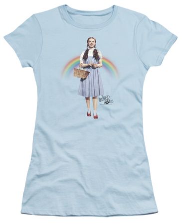 The Wizard Of Oz  Juniors Shirt Over The Rainbow Light Blue T-Shirt