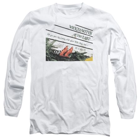 The Wizard Of Oz  Long Sleeve Shirt Size 7 White Tee T-Shirt