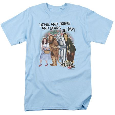 The Wizard Of Oz Shirt Lions and Tigers and Bears Oh My! Light Blue T-Shirt